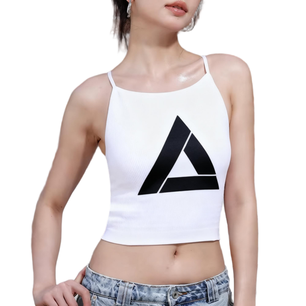 Breathable Knit Women's Cross-Strap Sports Bra with Removable Pads for Spring/Summer