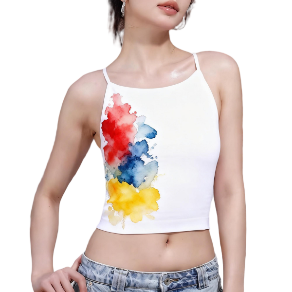Yoga Sports Bra: Cross-Over Straps & Breathable Cotton Blend for Warm Days
